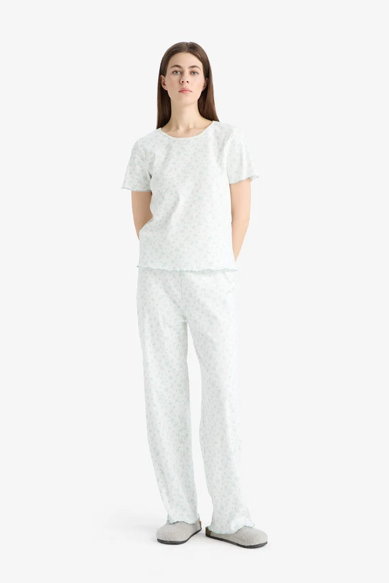 DeFacto Fall in Love Regular Fit Short Sleeve 2 Piece Set