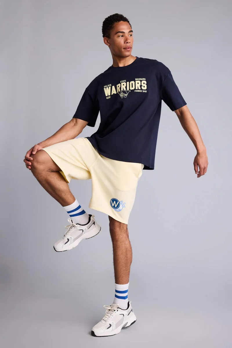 ديفاكتو Standard Fit NBA Golden State Warriors Shorts