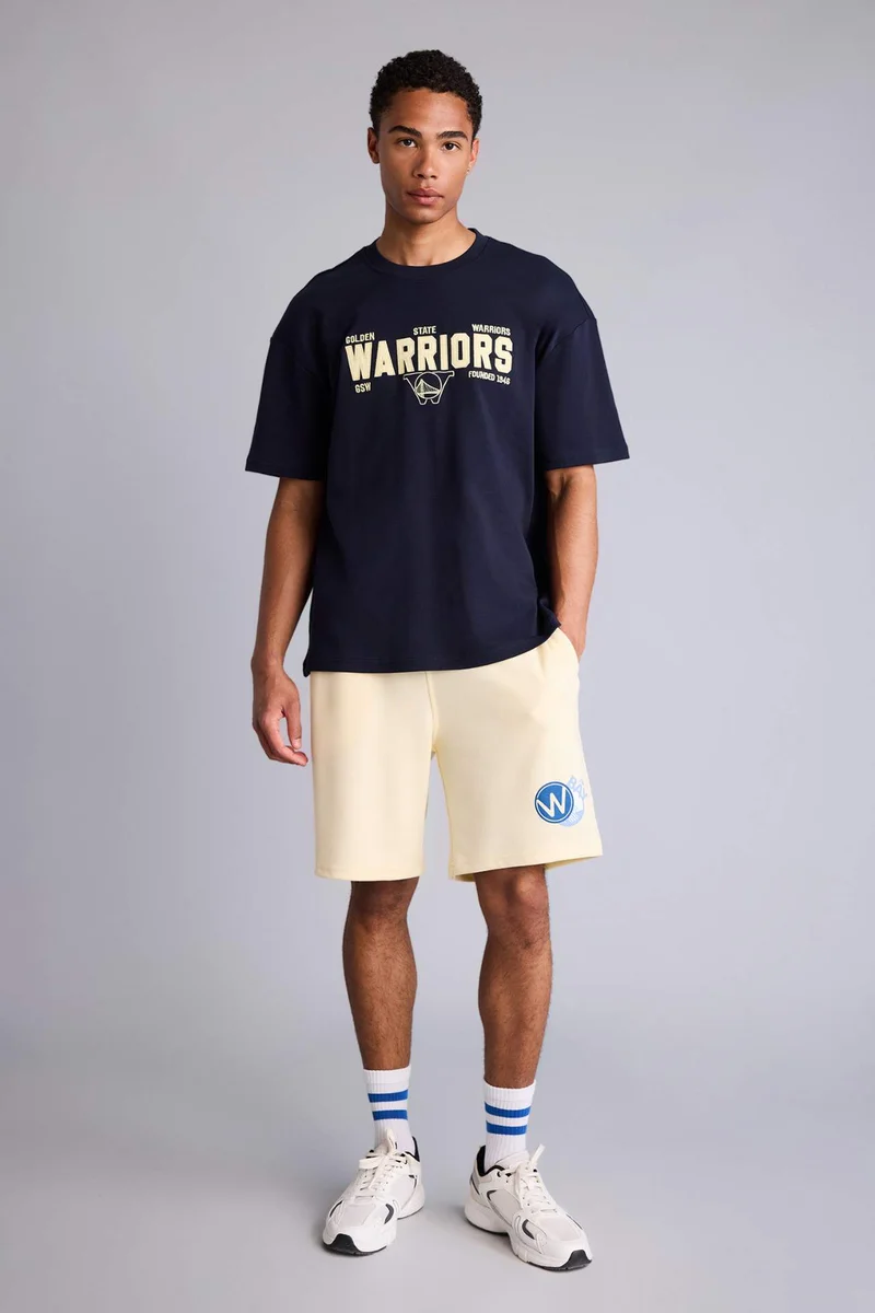ديفاكتو Standard Fit NBA Golden State Warriors Shorts
