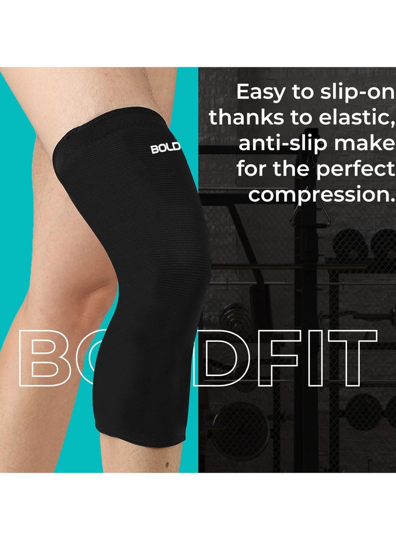 BOLDFIT Aluminium Knee Support, Knee Cap, Knee Brace For Knee Pain Relief Products Knee Pad Knee Guard For Gym Squats -Small, For Men and Women - Image 2