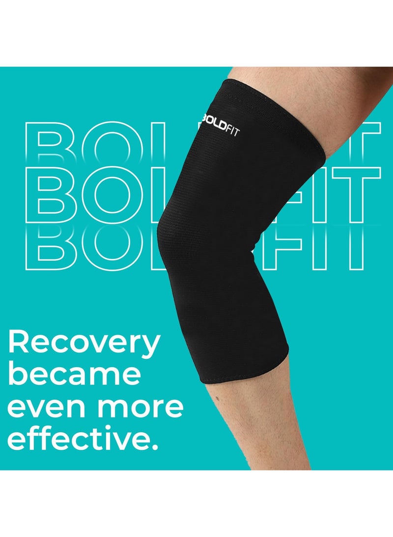 BOLDFIT Aluminium Knee Support, Knee Cap, Knee Brace For Knee Pain Relief Products Knee Pad Knee Guard For Gym Squats -Small, For Men and Women - Image 3