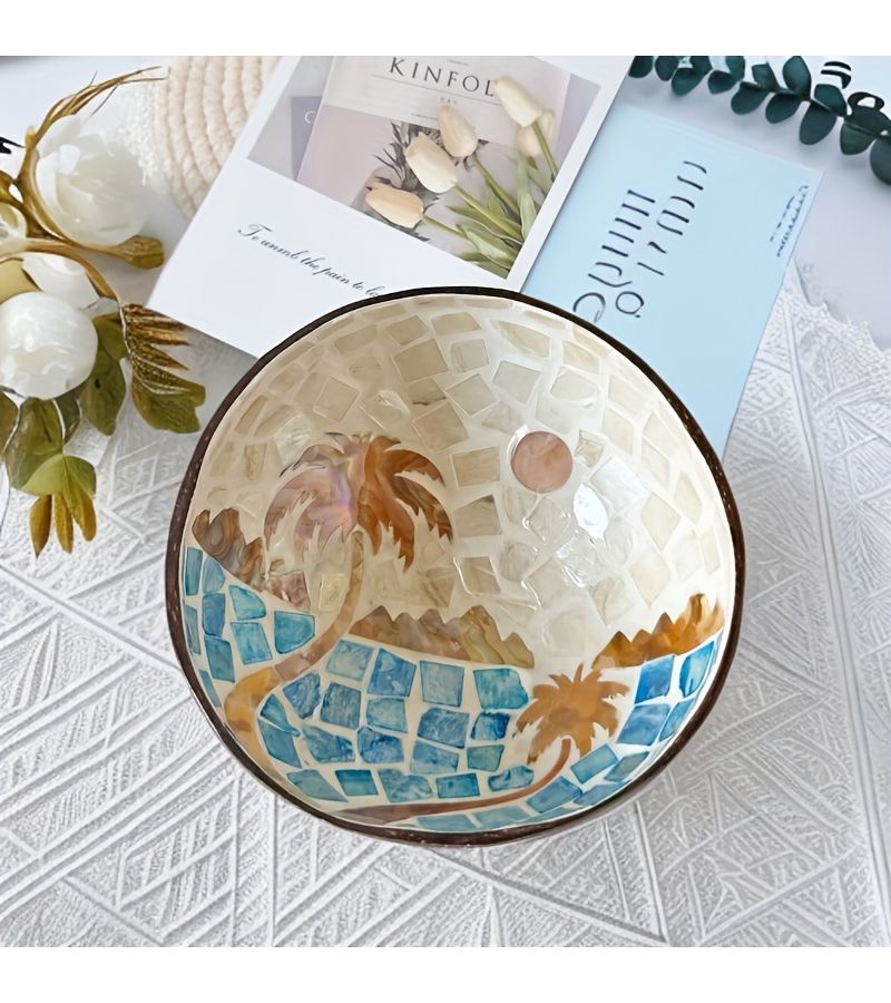 Coconut Shell Bowl Natural Elephant Decor Creative Dessert Storage - Image 2