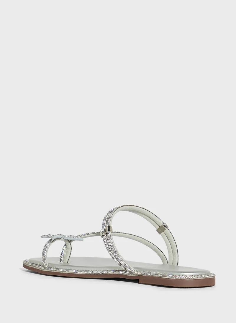 Ella Limited Edition Butterfly Diamante Flat Sandal