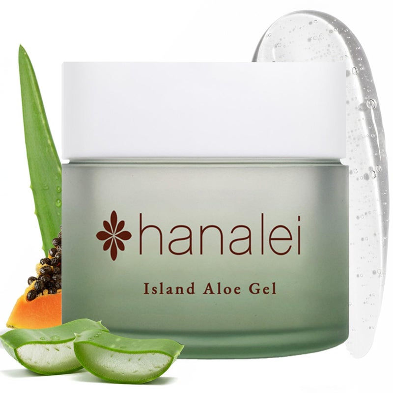 Hanalei جل الألوة هانالي - عناية مهدئة بعد الشمس ومرطب يومي - جل ألوة فيرا مرطب وبارد للوجه والجسم - خالي من القسوة وخالي من البارابين - مرطب طبيعي - حجم كامل - 100 جرام - Image 1