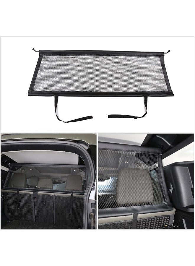 TINKI Pet Restraint Net Dog Fence Car Backseat Divider Vehicle Gate Cargo Area Travel Trunk Mesh Net Screen for Land Rover Defender 110 1984-2018 2019 2020 2021 2022 2023 2024 2025+ (Black) - Image 3