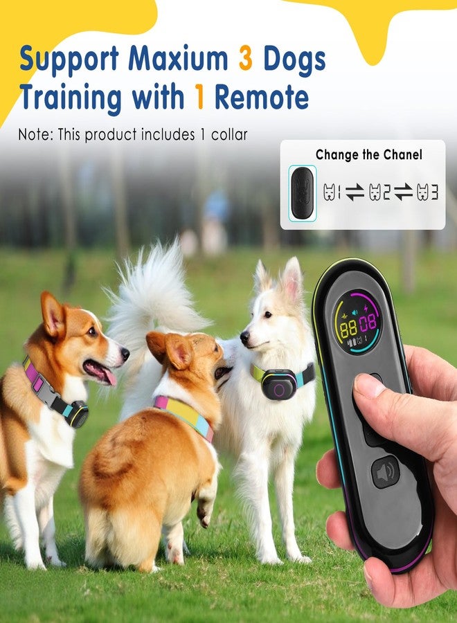 ليتشي طوق ليتشي 2 في 1 لتدريب الكلاب ومنع النباح، مزود بجهاز تحكم عن بعد بمدى 2000 قدم وصدمة صوتية واهتزاز، مقاوم للماء بمعيار IPX7، مناسب للكلاب الصغيرة والمتوسطة والكبيرة (10-120 رطلاً). - Image 4