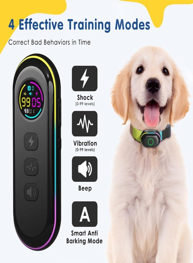 ليتشي طوق ليتشي 2 في 1 لتدريب الكلاب ومنع النباح، مزود بجهاز تحكم عن بعد بمدى 2000 قدم وصدمة صوتية واهتزاز، مقاوم للماء بمعيار IPX7، مناسب للكلاب الصغيرة والمتوسطة والكبيرة (10-120 رطلاً). - Image 2
