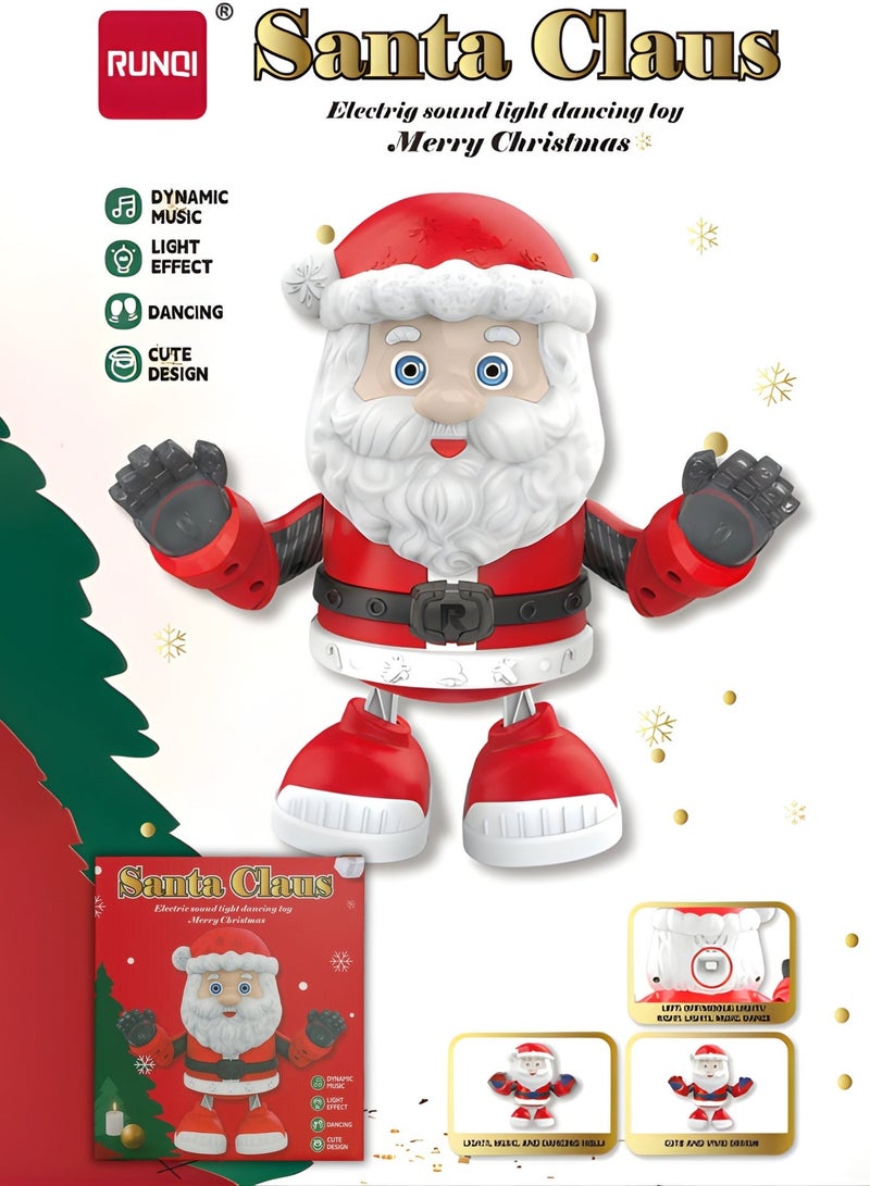 لعبة سانتا كلوز الكهربائية الراقصة مع موسيقى وإضاءة | دمية سانتا كلوز الراقصة لعيد الميلاد للأطفال | لعبة تعمل بالبطارية مع صوت وإضاءة وحركة - فكرة رائعة للزينة الاحتفالية والهدايا - Image 1