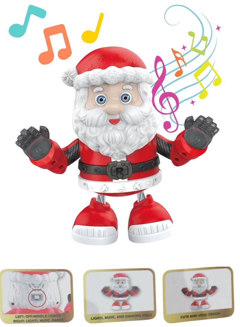 لعبة سانتا كلوز الكهربائية الراقصة مع موسيقى وإضاءة | دمية سانتا كلوز الراقصة لعيد الميلاد للأطفال | لعبة تعمل بالبطارية مع صوت وإضاءة وحركة - فكرة رائعة للزينة الاحتفالية والهدايا - Image 2