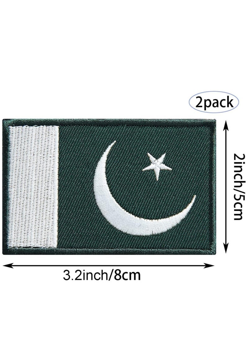Generic Pack of 2pcs Embroidered Flag Patches - Perfect for Jackets - Backpackers - Travelers - Uniforms - Jeans and Hats - Tactical Embroidered Patches  - Image 2