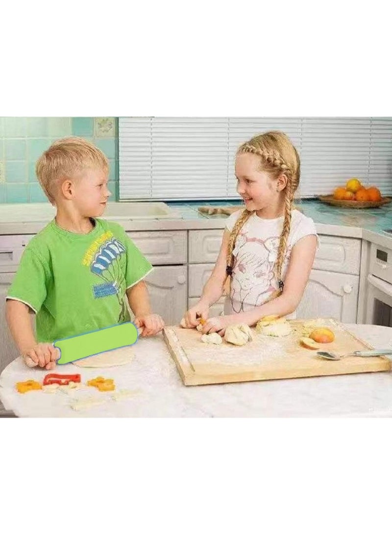Non-stick Silicone Rolling Pin with Wooden Handle for Baling and Kitchen Used - Image 5