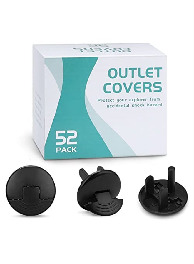 probebi 52 Pack Black Safety Outlet Covers Baby Proofing, Electrical Socket Outlet Plugs 3-Prong Child Proof for Kids House - Image 1
