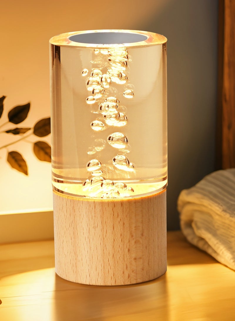 عام الذكية الصلبة الخشب أدى ضوء الليل الإبداعية هدية ، فقاعة مكتب مصباح جديد غريب اليابانية أوسب مكتب مصباح هدية - Image 1