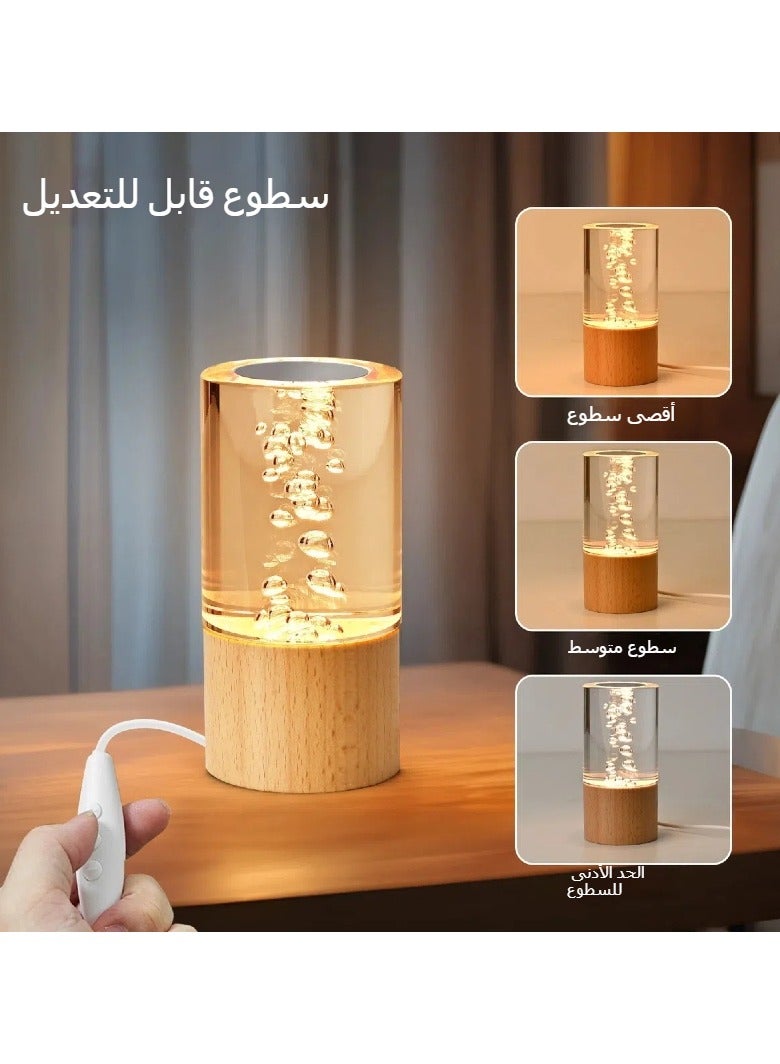 عام الذكية الصلبة الخشب أدى ضوء الليل الإبداعية هدية ، فقاعة مكتب مصباح جديد غريب اليابانية أوسب مكتب مصباح هدية - Image 2