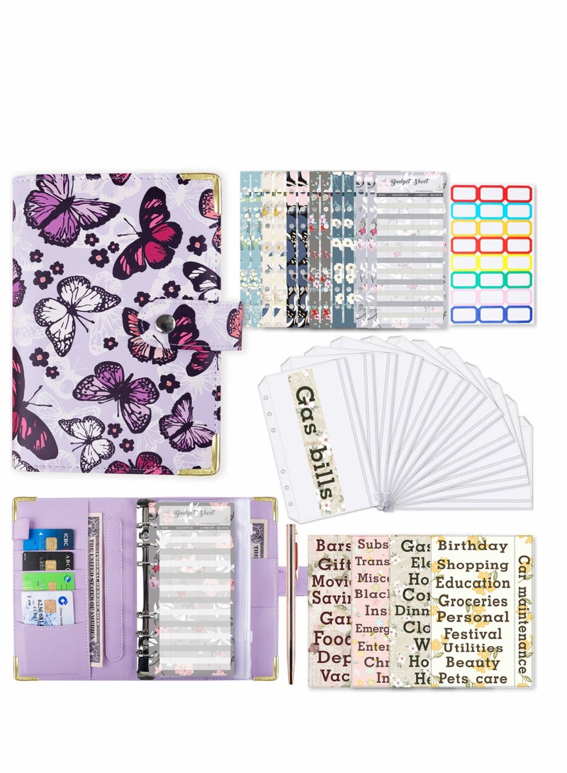 A6 Budget Binder with Zipper Envelopes for Effective Money Management and Savings Organizer - Image 1