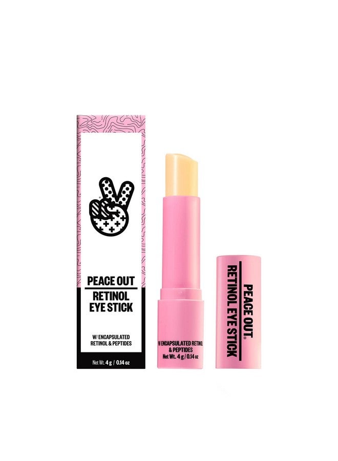 PEACE OUT Skincare Retinol Eye Stick Daily Retinol Antiaging Under Eye Serum Balm Helps Reduce Fine Lines And Dark Circles Revitalize Eye Area With Peptides And Astaxanthin (.14 Oz) - Image 1