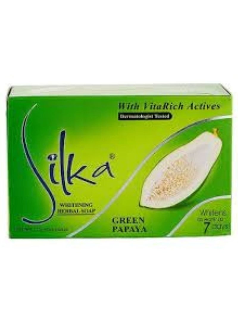 Generic Silka papaya lightening soap with green herbs 135 gm 
