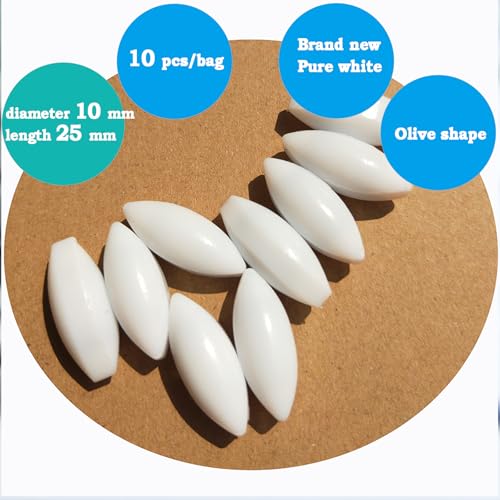 BBTCTY Magnetic Stirrer Stir Bar PTFE Magnetic Mixer Stir Bars (10x25mm, Olive Shape, 10pcs) - Image 3