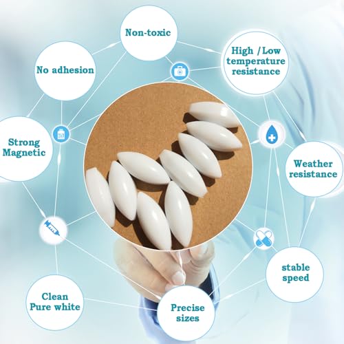 BBTCTY Magnetic Stirrer Stir Bar PTFE Magnetic Mixer Stir Bars (10x25mm, Olive Shape, 10pcs) - Image 5