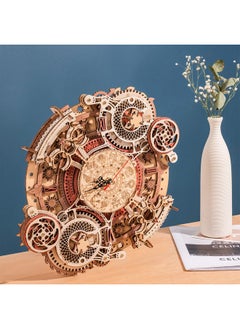 Robotime 3D Wooden Puzzles For Adults Models For Adults To Build Wooden Steampunk Clock Kit Diy Mechanical Wall Quartz Aesthetic Room Decor Unique Gift  - Image 1