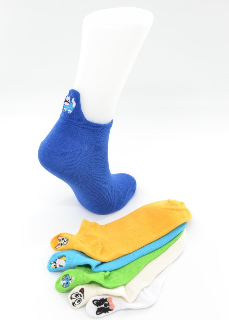 Dode Flora Emoji Women's Booties Socks (Piece of 6) - (36/40) 