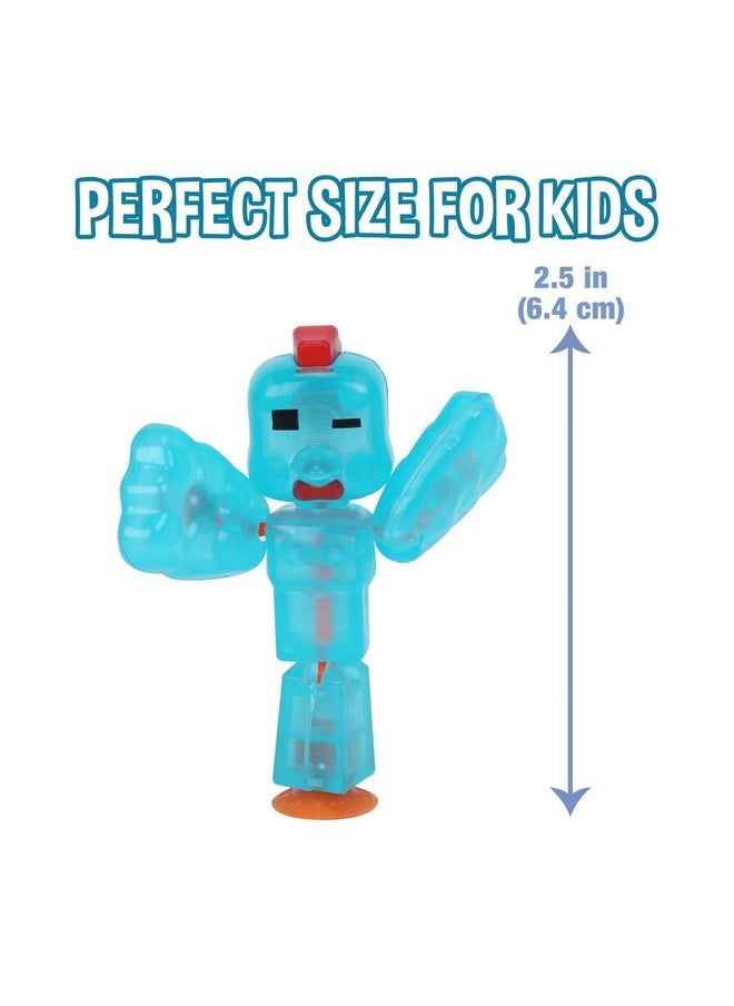 Zing Zing Stikbot Easter Pack, Set of 2 Chickens and 2 Bunnies with Exclusive Neon & Glow in The Dark Colors, Create Stop Motion Animation, for Kids Ages 4 and Up  - Image 3