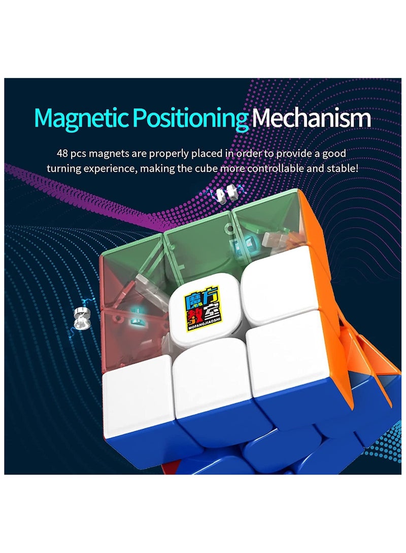 TUNJILOOL Moyu RS3M Speed Cube 3x3 Cube StickerLess, Maglev Version(Upgraded) Mofang Toy Travel Games for Adults and Kids Ages 6 and up(MF8900)  - Image 5