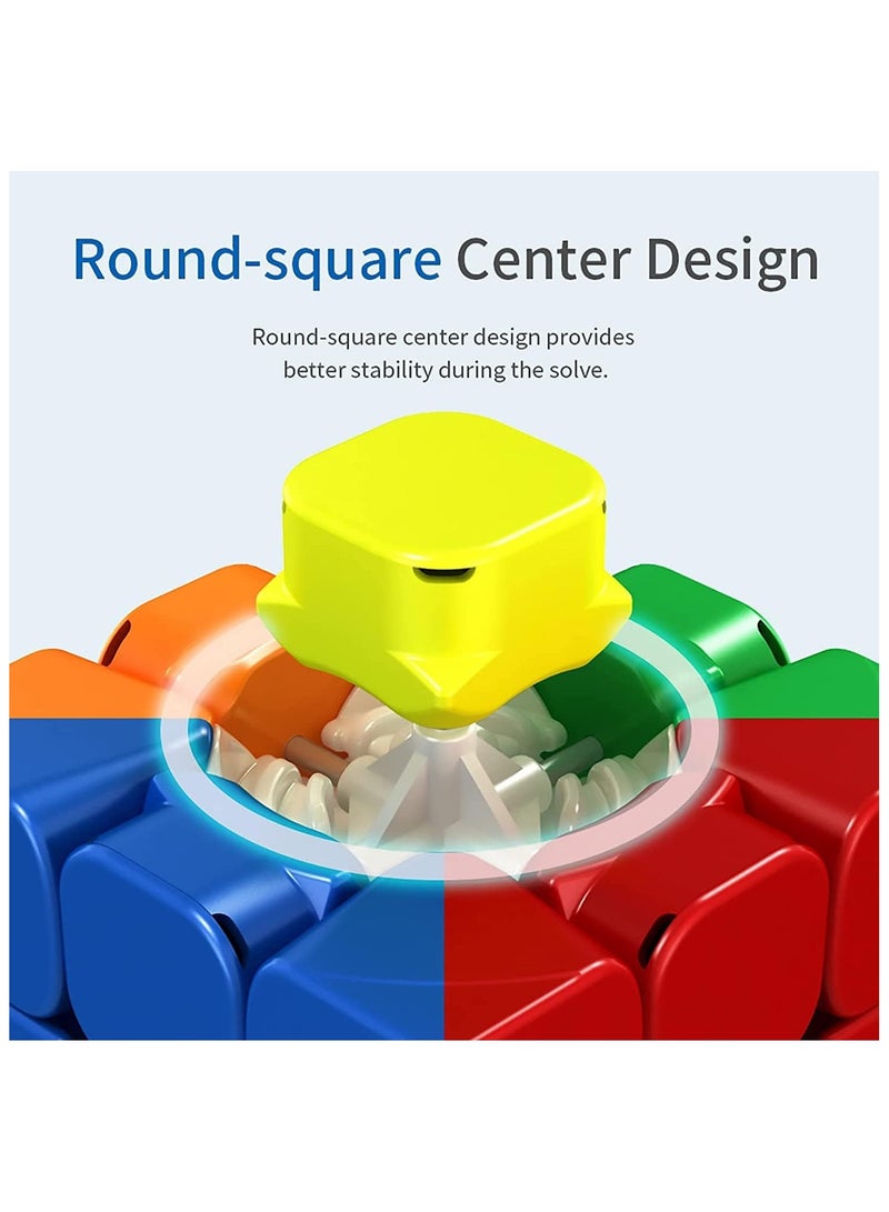TUNJILOOL Moyu RS3M Speed Cube 3x3 Cube StickerLess, Maglev Version(Upgraded) Mofang Toy Travel Games for Adults and Kids Ages 6 and up(MF8900)  - Image 2