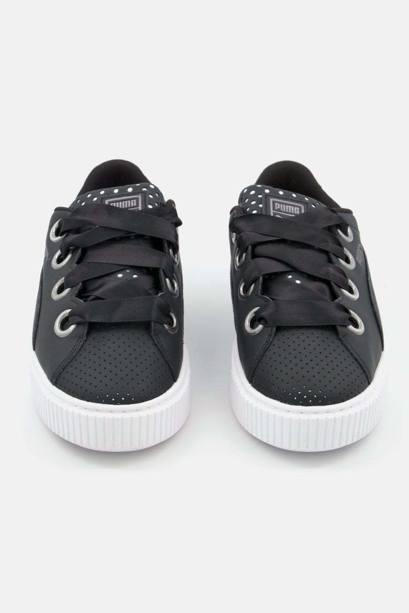 PUMA Women Platform Kiss Ath Lux Lace up Sports Shoes, Black - Image 3