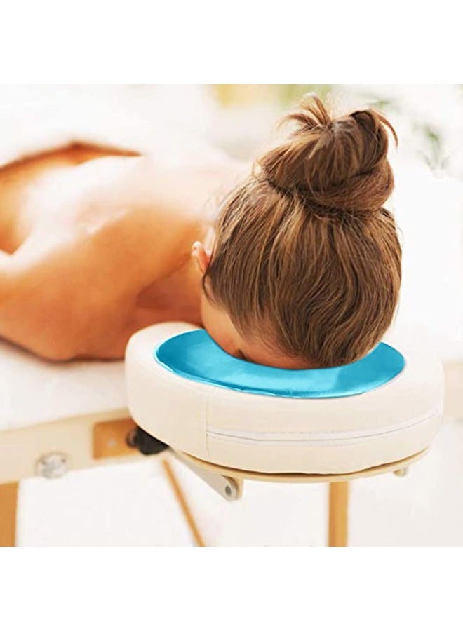 yuyte Silicone Pillow Soft Massage Face Relax Pillow Headrest, Soft Reusable Relax Pad Face Relax Pillow Face SPA Beauty Salon Skin Care Pillow for Head Support [Sky Blue] - Image 4