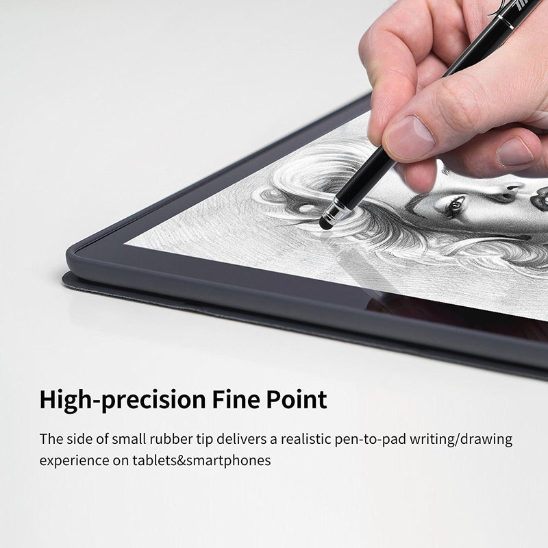 METRO Universal Capacitive 2-in-1 Touch Screen Stylus Pen with 20 Pcs Replacement Rubber Tips,Compatible with iPad,iPhone,ipad Pro,Galaxy,Smart Phone and Other Touch Screen Devices,Black - Image 3