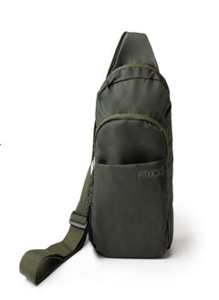 FITKICKS Hideaway Packable Sling Bag, Cross-body Bag for Men and Women, Green