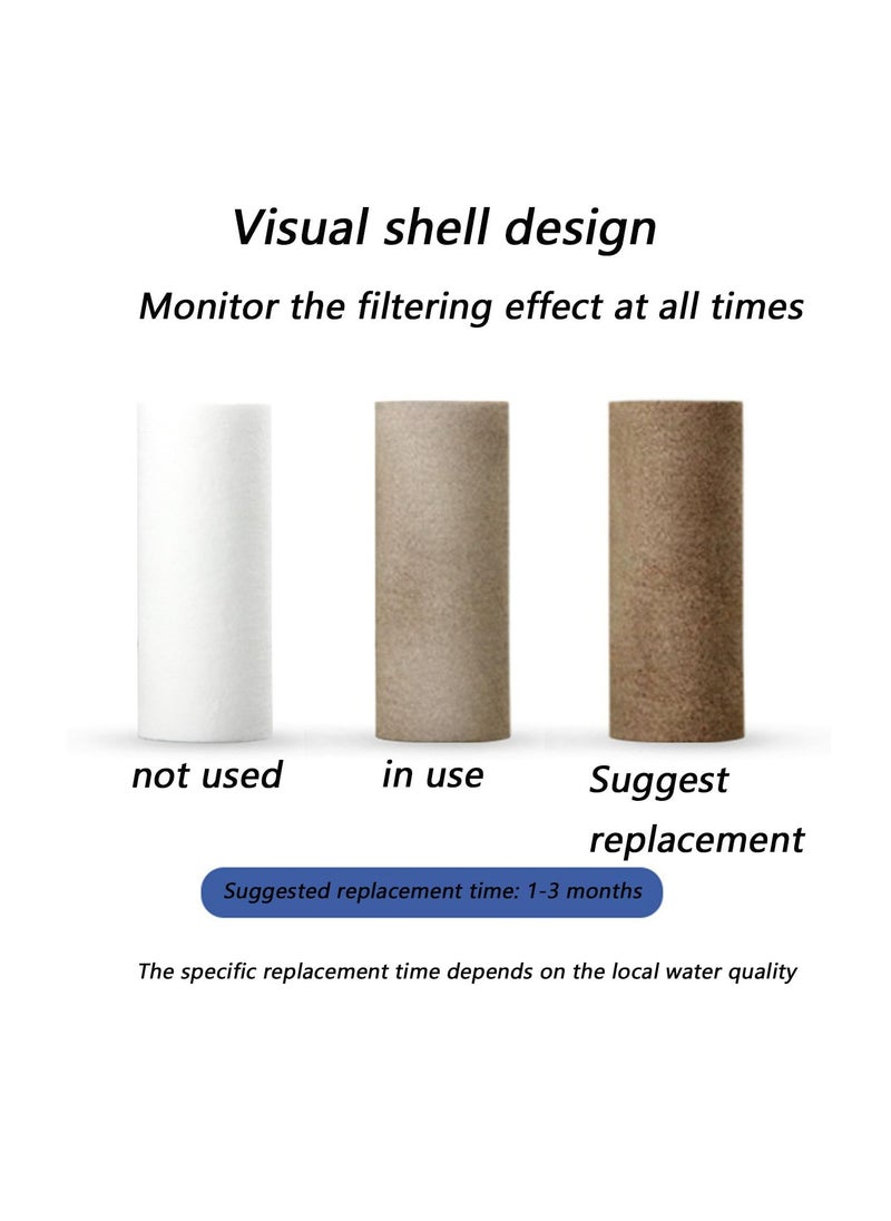 Filter Water Filter,Water Filter for Washing Machine,Washing Machine Filter with Connectors,Protects Clothes from Sediment & Hard Water,Send Four Filter Cartridges