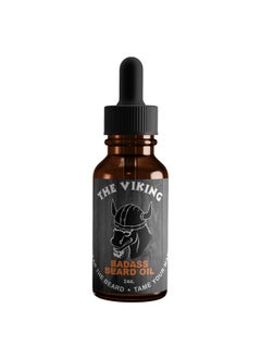Badass Beard Care Beard Oil For Men - The Viking Scent, 1 oz - All Natural Ingredients, Keeps Beard and Mustache Full, Soft and Healthy