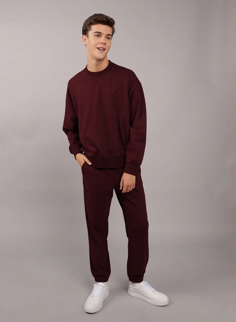 American Eagle Fleece Crew Neck Pullover Sweatshirt