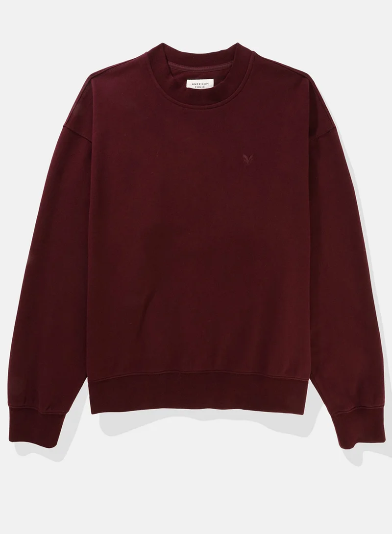 American Eagle Fleece Crew Neck Pullover Sweatshirt