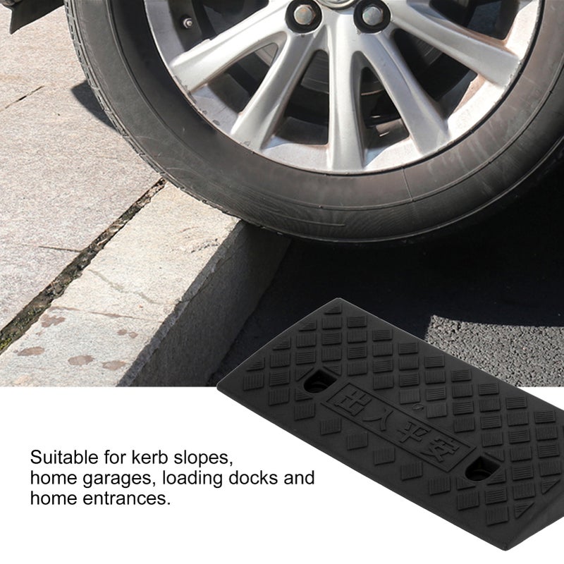 Curb Ramp: 1 Pc Durable Industrial-Grade PP Plastic - Textured Anti-Slip Surface Portable Ramp for Standard Vehicles, Home Entrances, Garages, Docks - Image 4