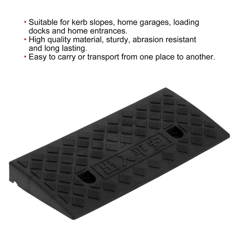 Curb Ramp: 1 Pc Durable Industrial-Grade PP Plastic - Textured Anti-Slip Surface Portable Ramp for Standard Vehicles, Home Entrances, Garages, Docks - Image 5