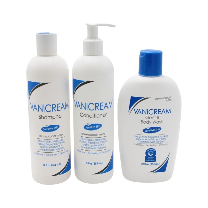 Vanicream Shampoo Conditioner And Gentle Body Wash 12 Ounce Each - Image 1