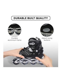 ENDLESS  EL1025 Inline Adjustable Skates Small Size 29 EUR (UK 11.5) - 33 EUR (UK 2) for 3 to 6 Years | Aluminium Chassis and 70 mm PU Wheels | Front Wheel Flash, ABEC 7 Bearings | In-Outdoor  - Image 4