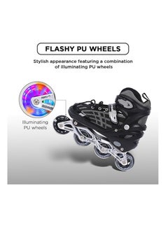 ENDLESS  EL1025 Inline Adjustable Skates Small Size 29 EUR (UK 11.5) - 33 EUR (UK 2) for 3 to 6 Years | Aluminium Chassis and 70 mm PU Wheels | Front Wheel Flash, ABEC 7 Bearings | In-Outdoor  - Image 5