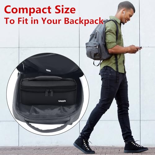 Gloppie Small Lunch Bag for Adults & Kids - Compact Insulated Lunch Box, Durable & Food-Grade Lining | Portable Cooler for Work, School, Travel (Black) - Image 3
