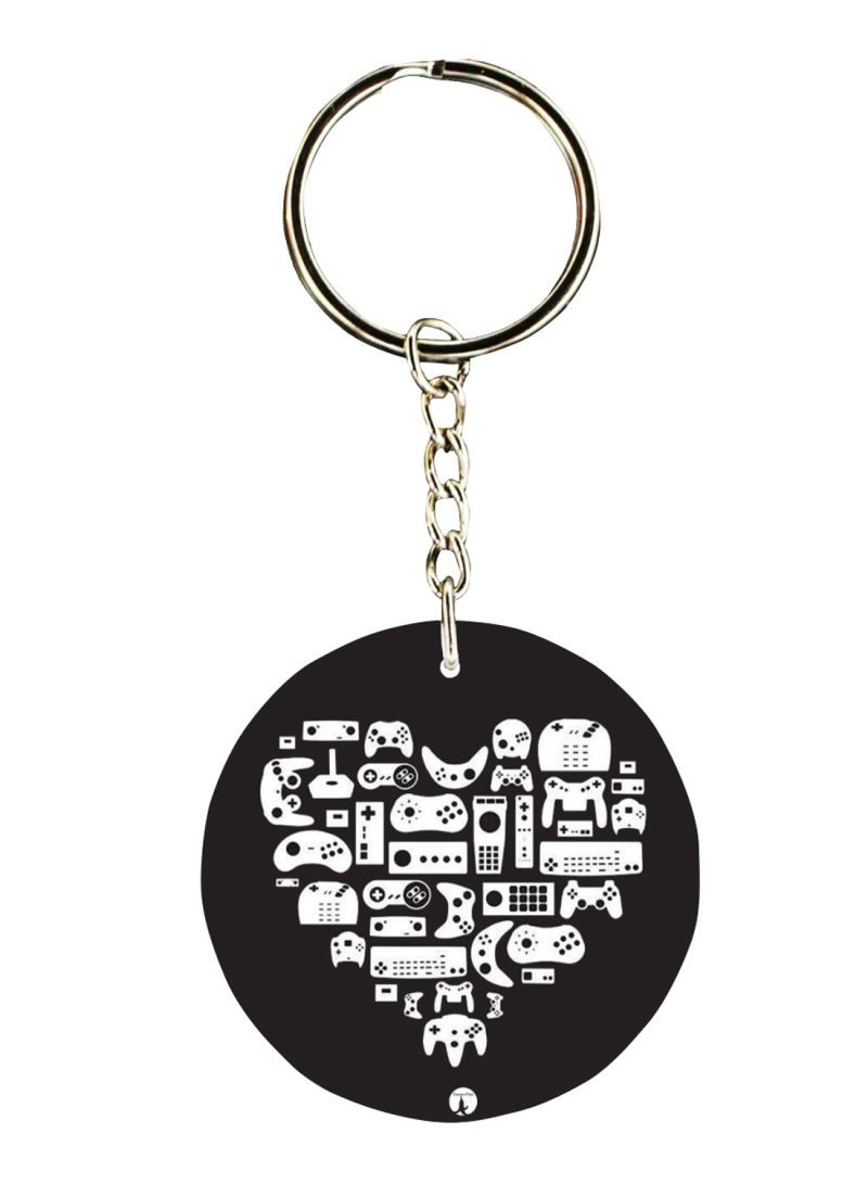 RKN Double Sided Controllers Printed Keychain