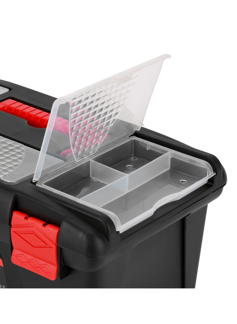GEEPAS Geepas 16.5-Inch Heavy-Duty Tool Box with Removable Tray, Secure Latch, and Ergonomic Handle - A Compact yet Spacious Storage Solution for Organizing, Protecting, & Transporting Your Tools & Equipment  - Image 3