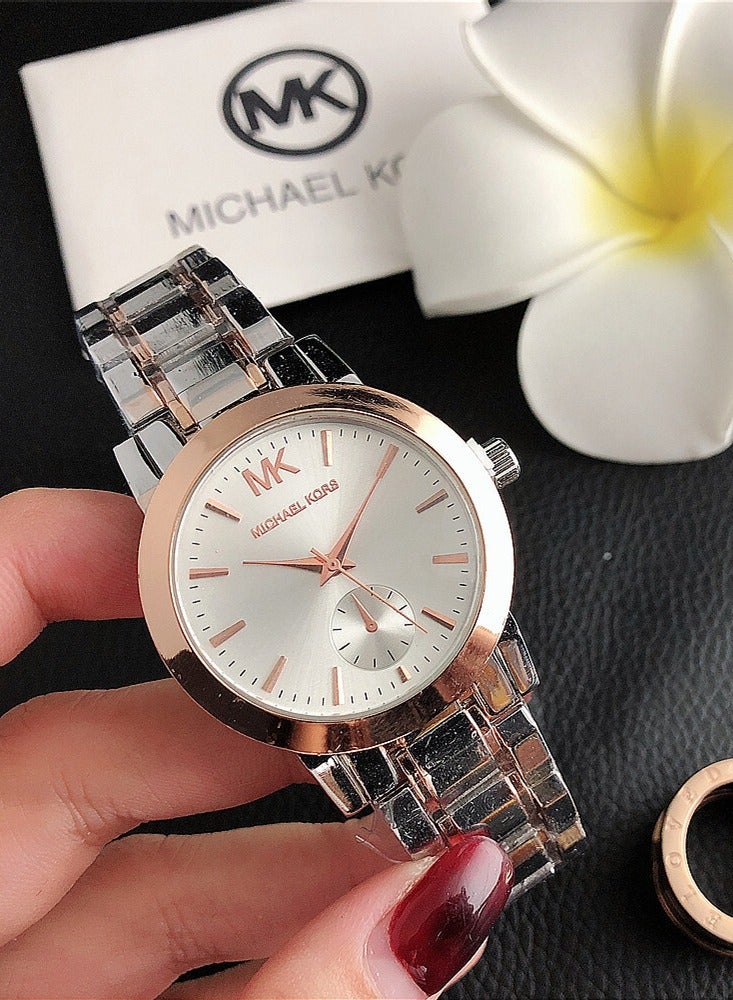 MK Michael Kors MK Watch Two-Tone Stainless Steel Band For Ladies Fashion and Versatility - Image 1