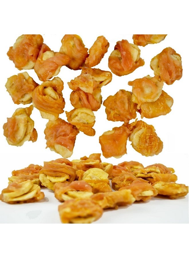 Chicken Wrapped Banana Jerky Dog Treats, Gluten and Grain Free Chicken Banana Chips, Healthy Chewy Bites for Small Medium Dogs 10.6oz - Image 1