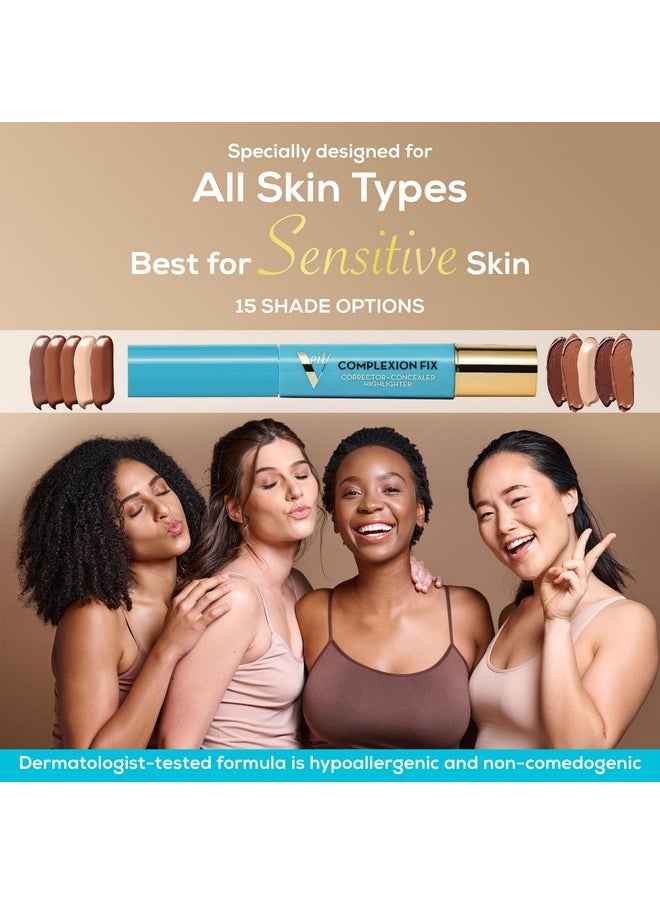 Veil Cosmetics Veil Cosmetics - Complexion Fix Concealer - Liquid Concealer for Under Eye + Dark Circles - Highlight, Contour, Correct - Anti-Aging - Vegan Makeup Pen - Hydrating Lightweight (2N Light Neutral)  - Image 5