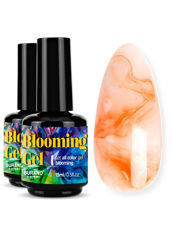 BURANO Nail Blooming Gel Clear 0.5 Floz 2 Bottles Bloom Gel Nail Art For Nails Clear Blooming Gel Nail Polish For Spreading Effect (2 Bottles) - Image 1