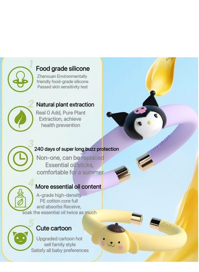 3pcs سوار مقاوم للبعوض لدغة طلاب القطع الأثرية في الهواء الطلق وطارد مووسكات الأطفال والبعوض للأطفال مناسبة للرياضة والسفر والحماية الخارجية للبعوض الزيت المناسبين للأطفال والأطفال والبالغين - Image 3