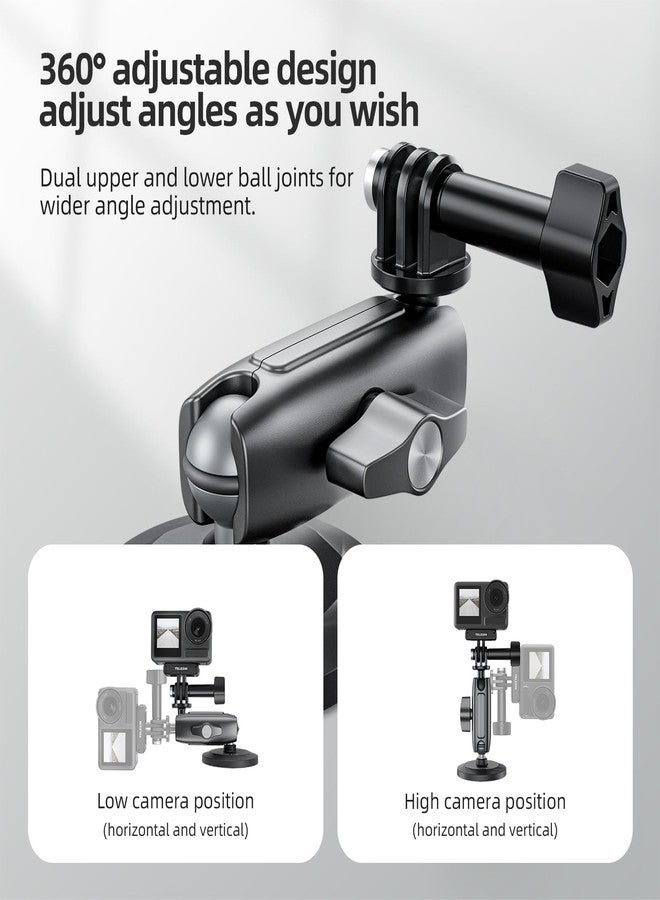 ELFOG Aluminum Alloy Magnetic Base Camera Mount for Go pro Hero,Action 4, Insta-360 ONE X3 X2, Mobile Phone(Mobile Holder Not Included) - Image 3